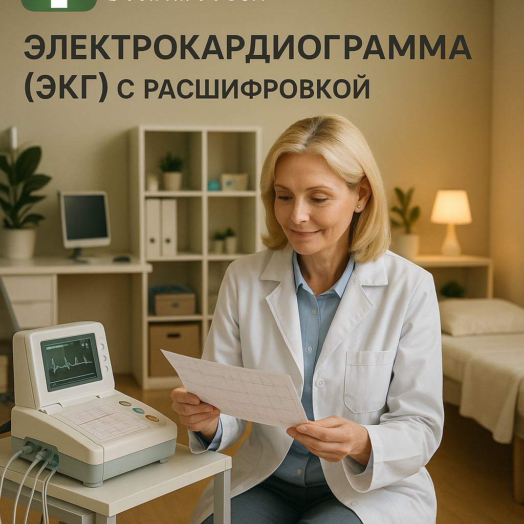 Электрокардиограмма (ЭКГ) с расшифровкой